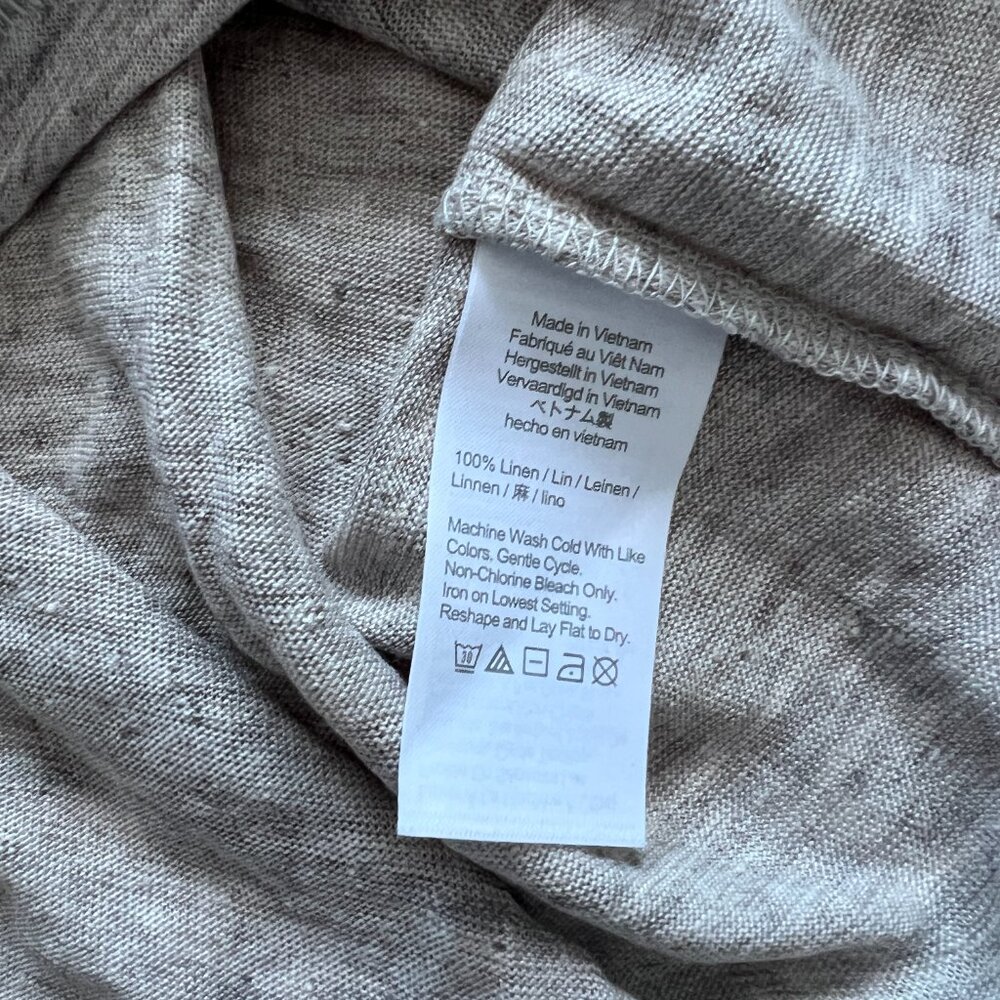 NWT J Crew Women's Linen Pocket Crew Neck T-Shirt - Picture 4 of 4